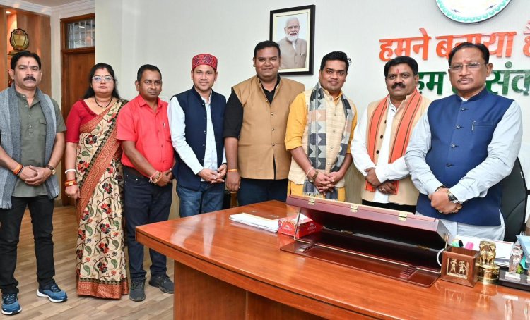 *मुख्यमंत्री श्री विष्णु देव साय से रायपुर प्रेस क्लब के नवनिर्वाचित पदाधिकारियों की सौजन्य मुलाकात*